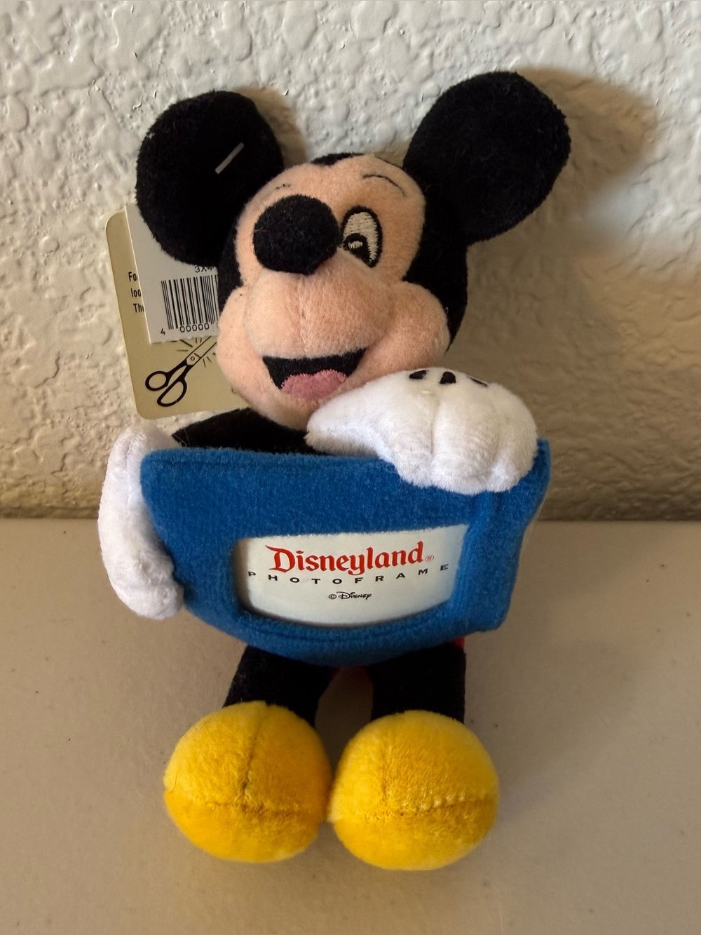 Disneyland Mickey Mouse Small Plush Pic Frame 3” X 4”